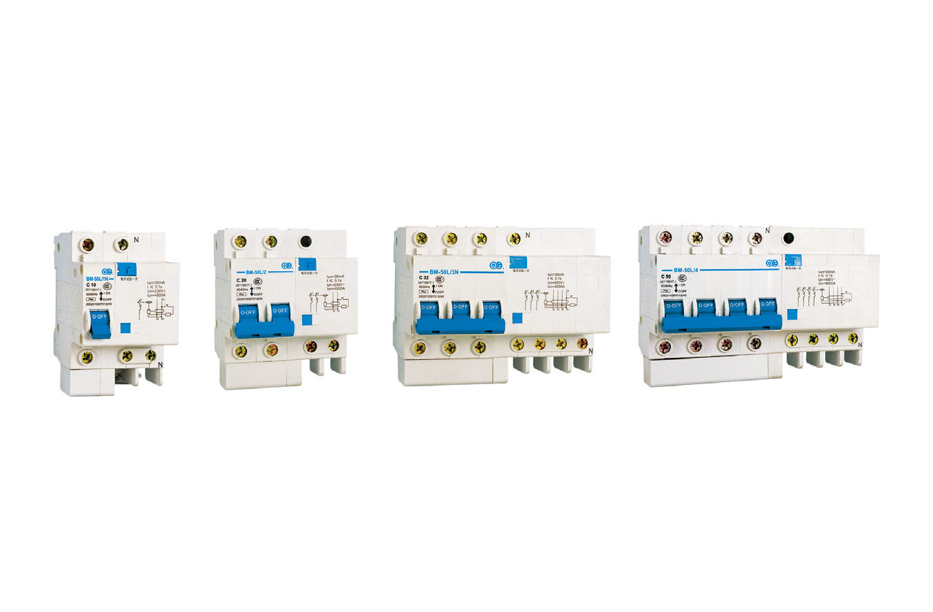 BM-50L series small leakage circuit breakers, BM-50LG series with overvoltage protection leakage circuit breakers